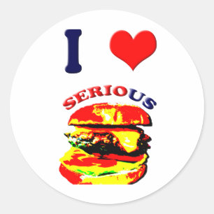 Adesivo Eu Adoro Sérios Burgers