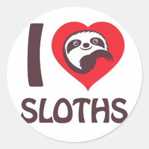 Adesivo Eu adoro Sloths