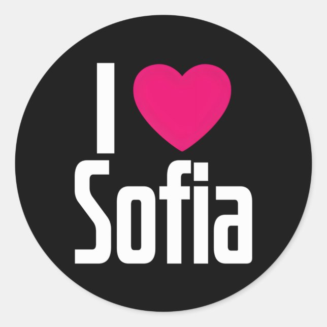 Adesivo Eu Adoro Sofia K Ele I Sofia (Frente)
