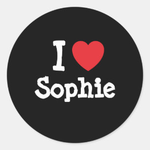 Adesivo Eu adoro Sophie Heart T-Shirt
