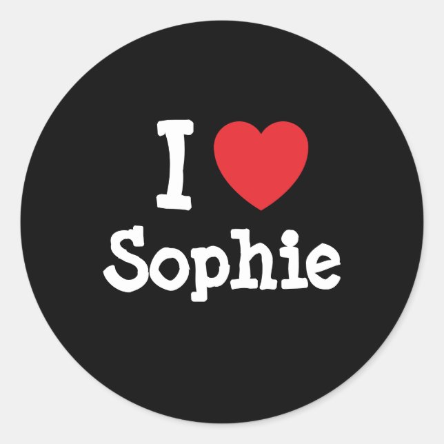 Adesivo Eu adoro Sophie Heart T-Shirt (Frente)