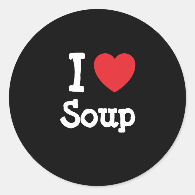 Adesivo Eu adoro Soup Heart T-Shirt (Frente)
