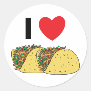 Adesivo Eu Adoro Tacos