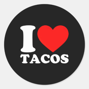 Adesivo Eu Adoro Tacos, Ele Tacos Comida Eu Adoro Tacos