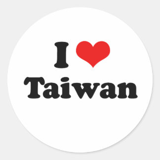 Adesivo Eu adoro Taiwan Tshirt