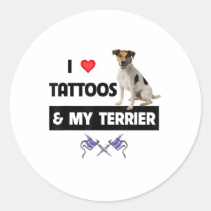 Adesivo Eu Adoro Tatuagens E Minha Mãe De Jack Russell Ter