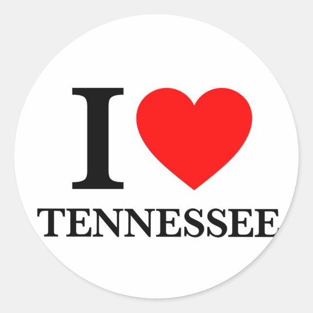 Adesivo Eu Adoro Tennessee (Frente)