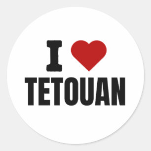 Adesivo Eu adoro Tetouan - Eu adoro T-shirt Tetouan