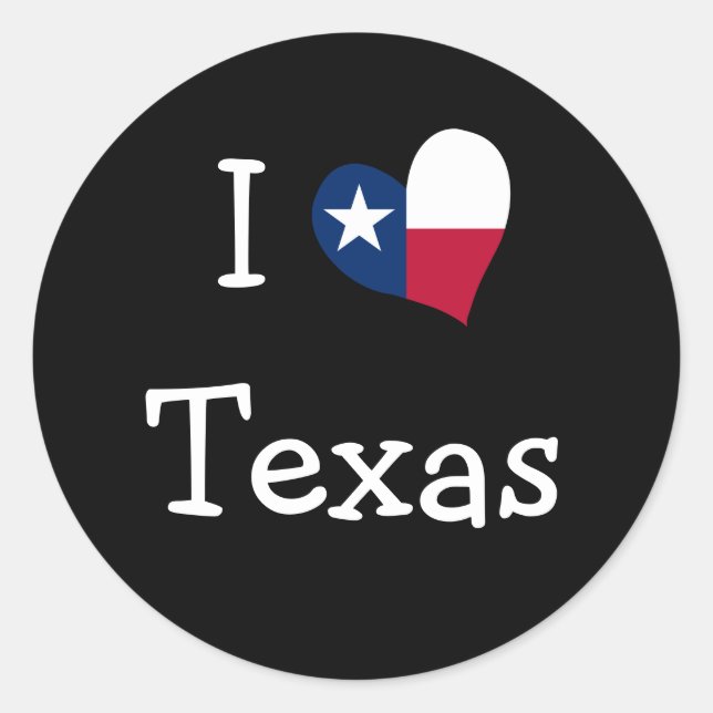 Adesivo Eu Adoro Texas Stickers (Frente)