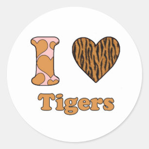 Adesivo Eu adoro tigres
