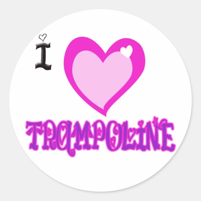 Adesivo Eu adoro Trampoline (Frente)