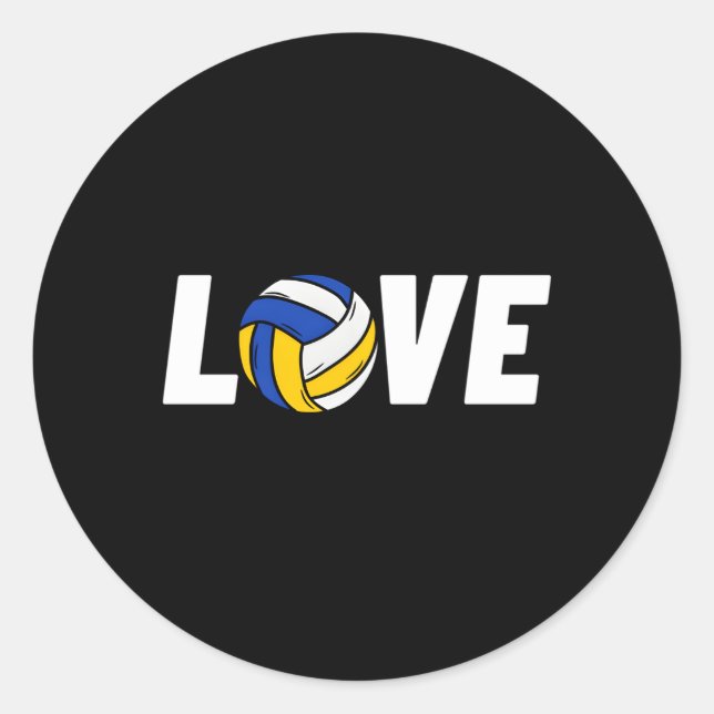 Adesivo Eu adoro voleibol de voleibol (Frente)