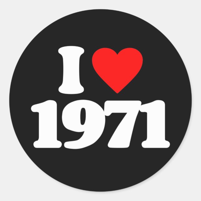 ADESIVO EU AMO 1971 (Frente)