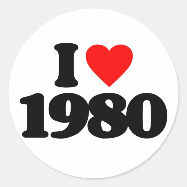ADESIVO EU AMO 1980 (Frente)