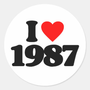 ADESIVO EU AMO 1987