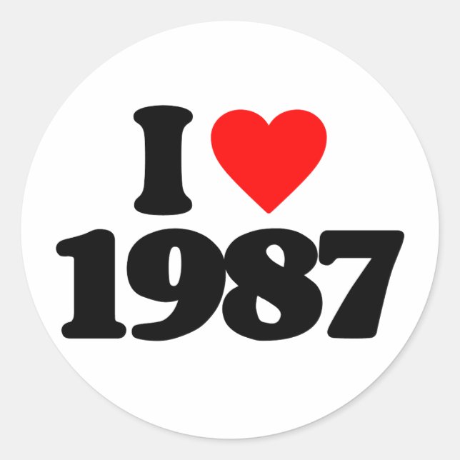 ADESIVO EU AMO 1987 (Frente)