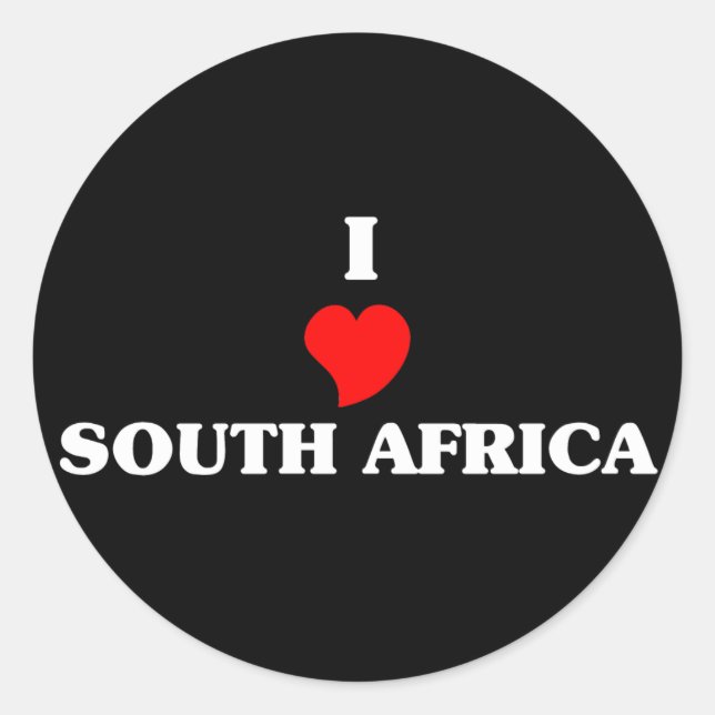 Adesivo Eu amo a África do Sul (Frente)