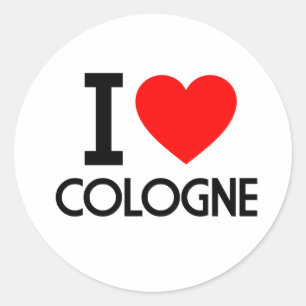 Adesivo Eu amo a água de Colônia