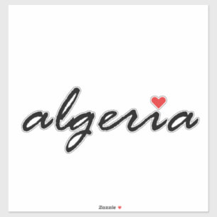 Adesivo Eu amo a Argélia