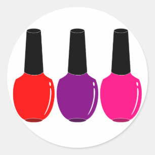 Adesivo Eu amo a arte roxa cor-de-rosa vermelha do verniz