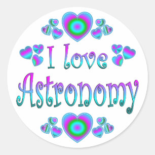 Adesivo Eu amo a astronomia