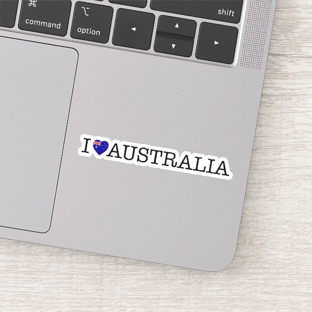 Adesivo Eu amo a Austrália (Detalhe)