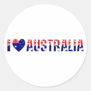 Adesivo Eu amo a Austrália
