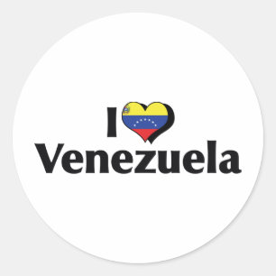 Adesivo Eu Amo a Bandeira da Venezuela