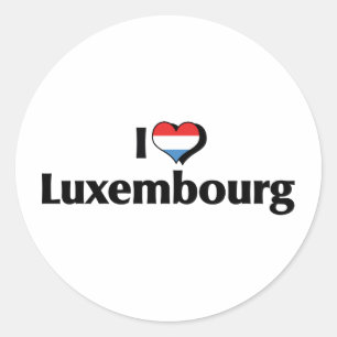 Adesivo Eu Amo a Bandeira do Luxemburgo