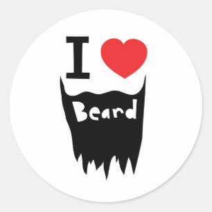 Adesivo Eu amo a barba