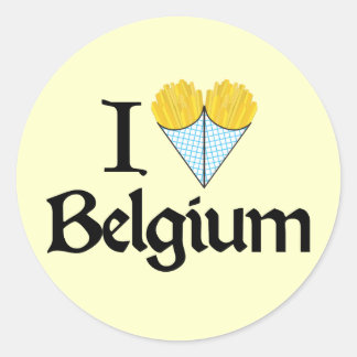 Adesivo Eu amo a Bélgica