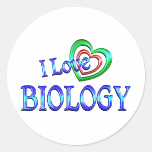 Adesivo Eu amo a biologia