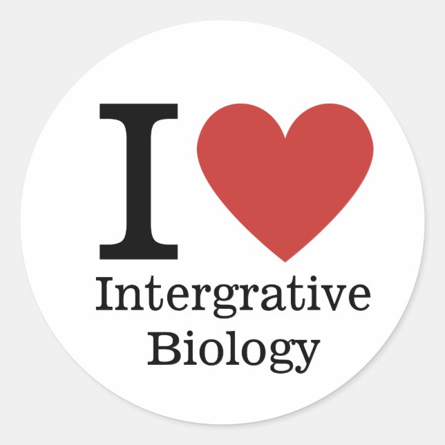 Adesivo Eu ❤️ Amo A Biologia Integrante (Frente)