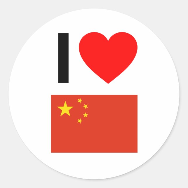 Adesivo eu amo a china (Frente)