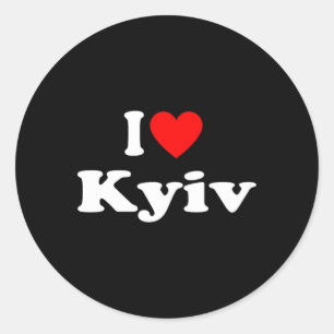 Adesivo Eu Amo a Cidade de Kiev Ucrânia Clique