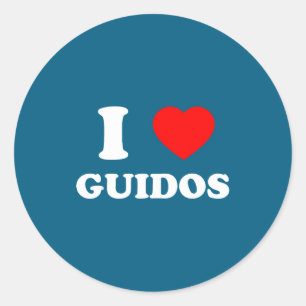 Adesivo Eu Amo a Citação Divertida Ítalo-Americana de Guid