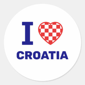 Adesivo Eu amo a Croácia