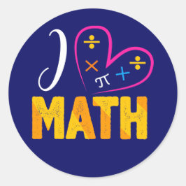 Adesivo Eu Amo A Escola De Matemática