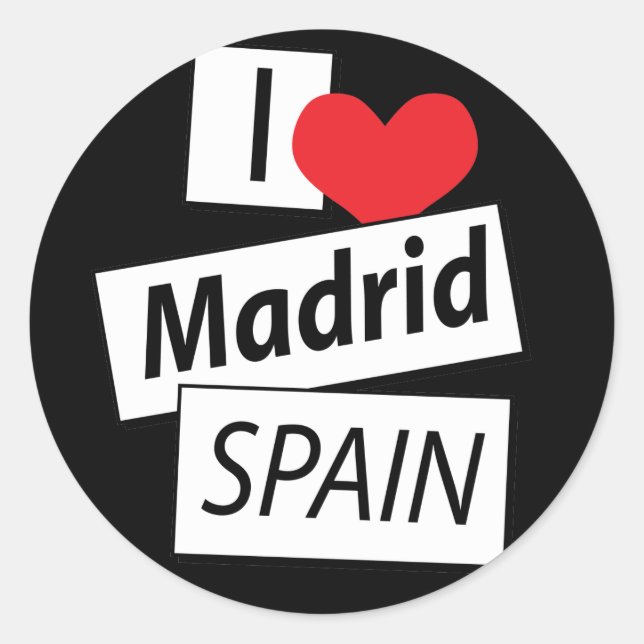 Adesivo Eu amo a Espanha de Madrid (Frente)