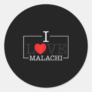 Adesivo Eu amo a família cardíaca Malachi Nome Malachi Gro