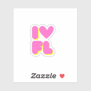 Adesivo Eu amo a Florida