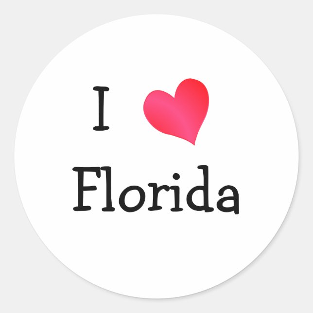 Adesivo Eu amo a Florida (Frente)