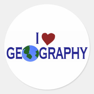 Adesivo Eu amo a geografia