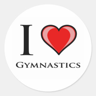 Adesivo Eu amo a ginástica
