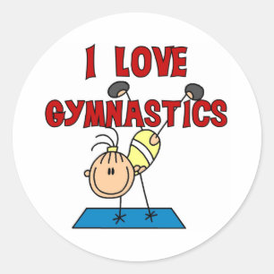 Adesivo Eu amo a ginástica