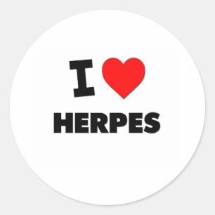 Adesivo Eu amo a herpes