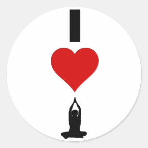 Adesivo Eu amo a ioga (vertical)