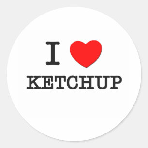 Adesivo Eu amo a ketchup