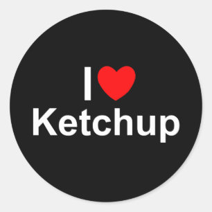 Adesivo Eu amo a ketchup (do coração)