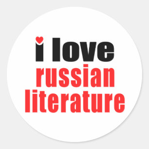 Adesivo Eu amo a literatura de russo